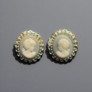 Cameo Stud Earrings (As Is)
